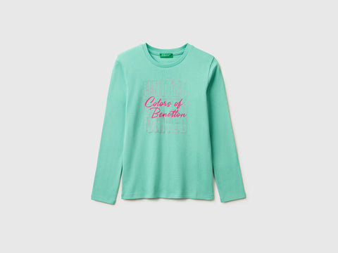 T-shirt with glittery logo in organic cotton - ucb_image_FS