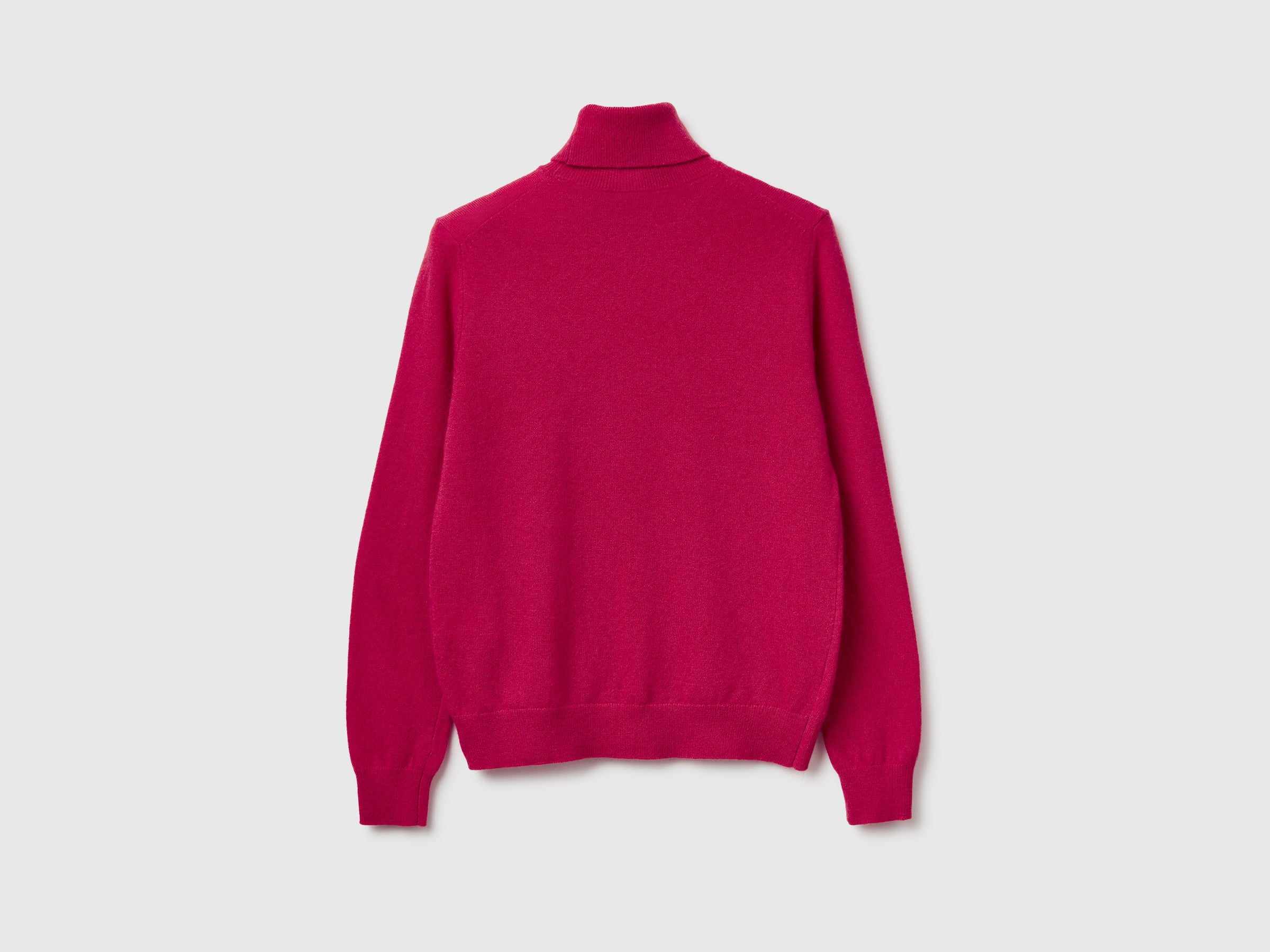 Camisola de gola alta fúcsia em pura lã Merino - ucb_image_BS