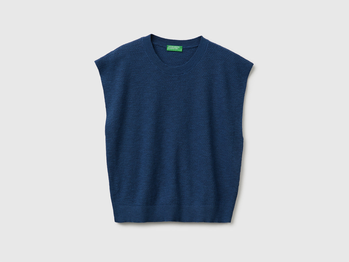 Camisola sem mangas em mistura de linho - ucb_image_FS