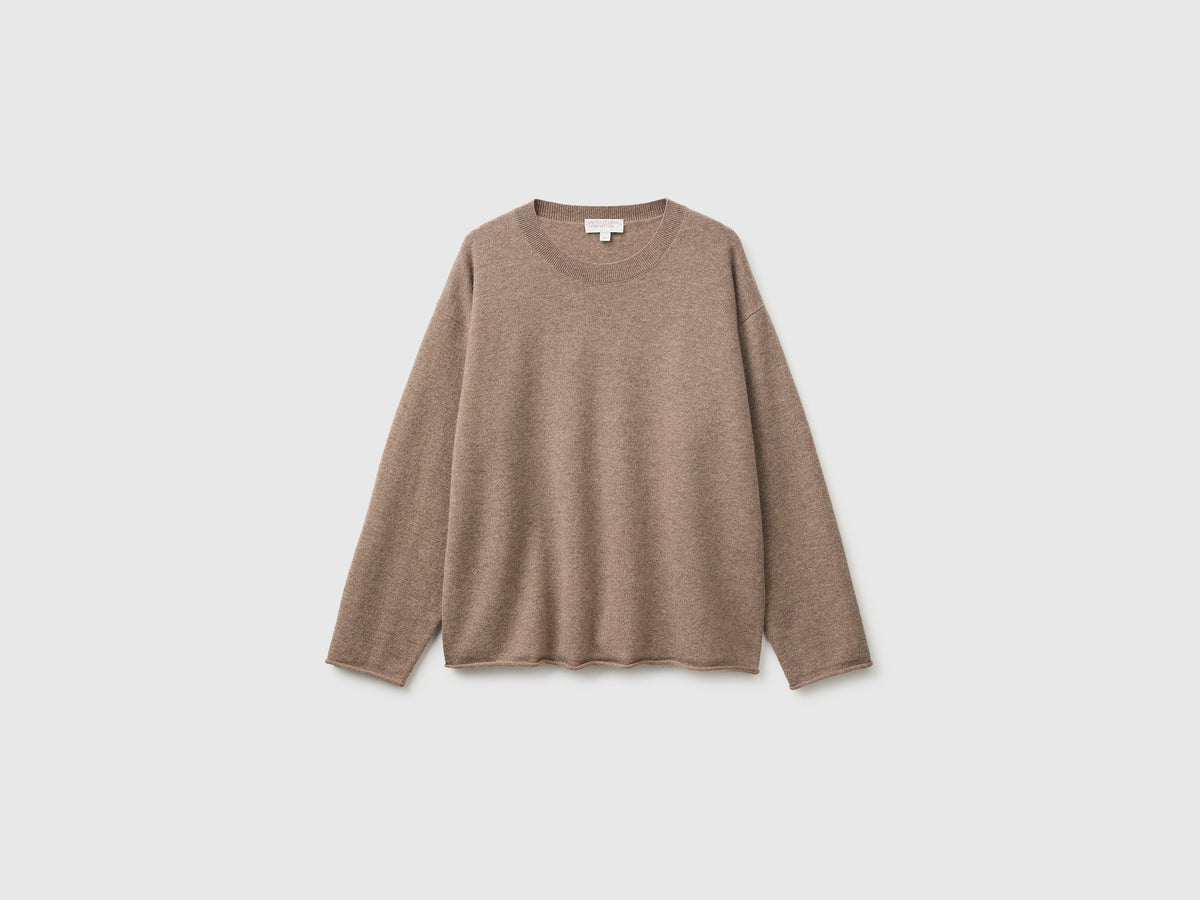 Camisola de gola redonda em mistura de lã e caxemira - ucb_image_FS