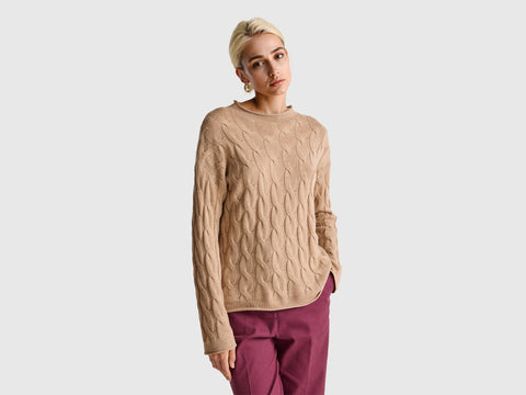 Camisola com tranças em mistura de caxemira - ucb_image_F