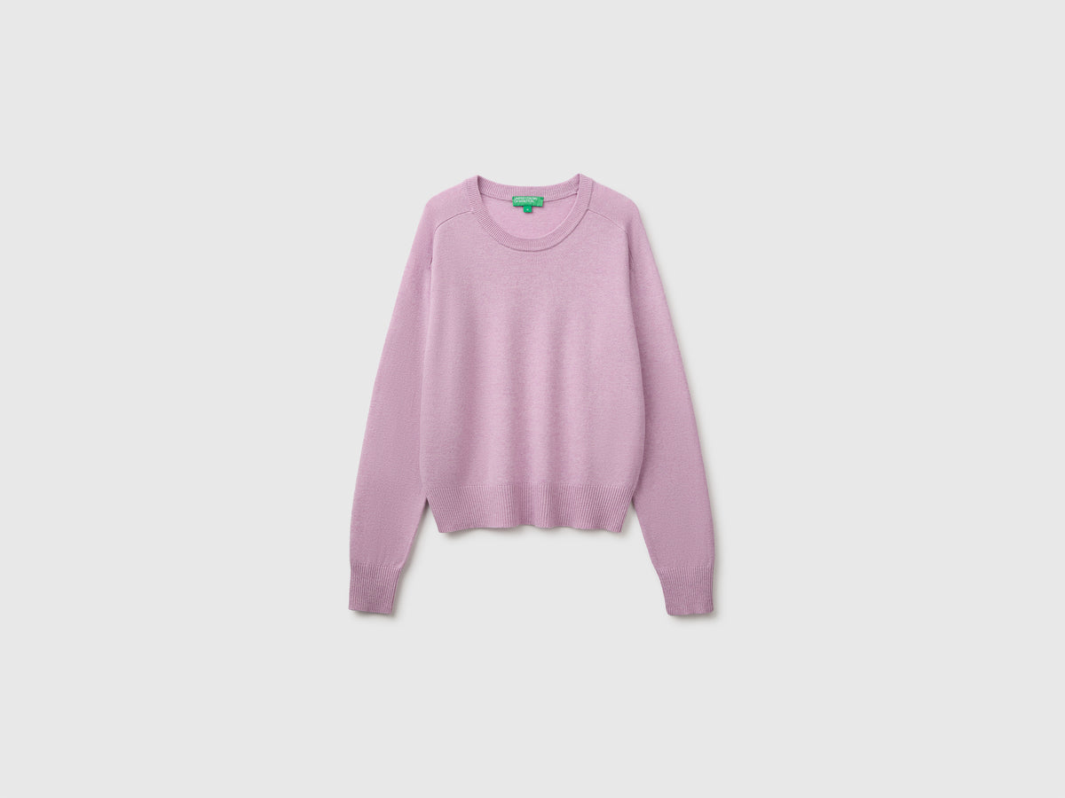 Camisola de gola redonda em mistura de caxemira - ucb_image_FS