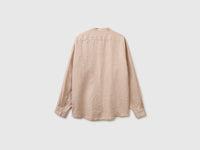 Pure linen shirt with mandarin collar - ucb_image_BS