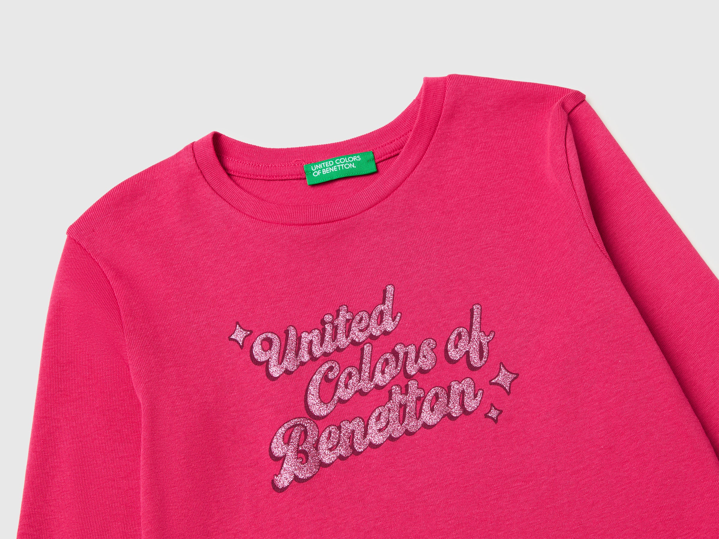T-shirt with glittery logo in organic cotton - ucb_image_DS1