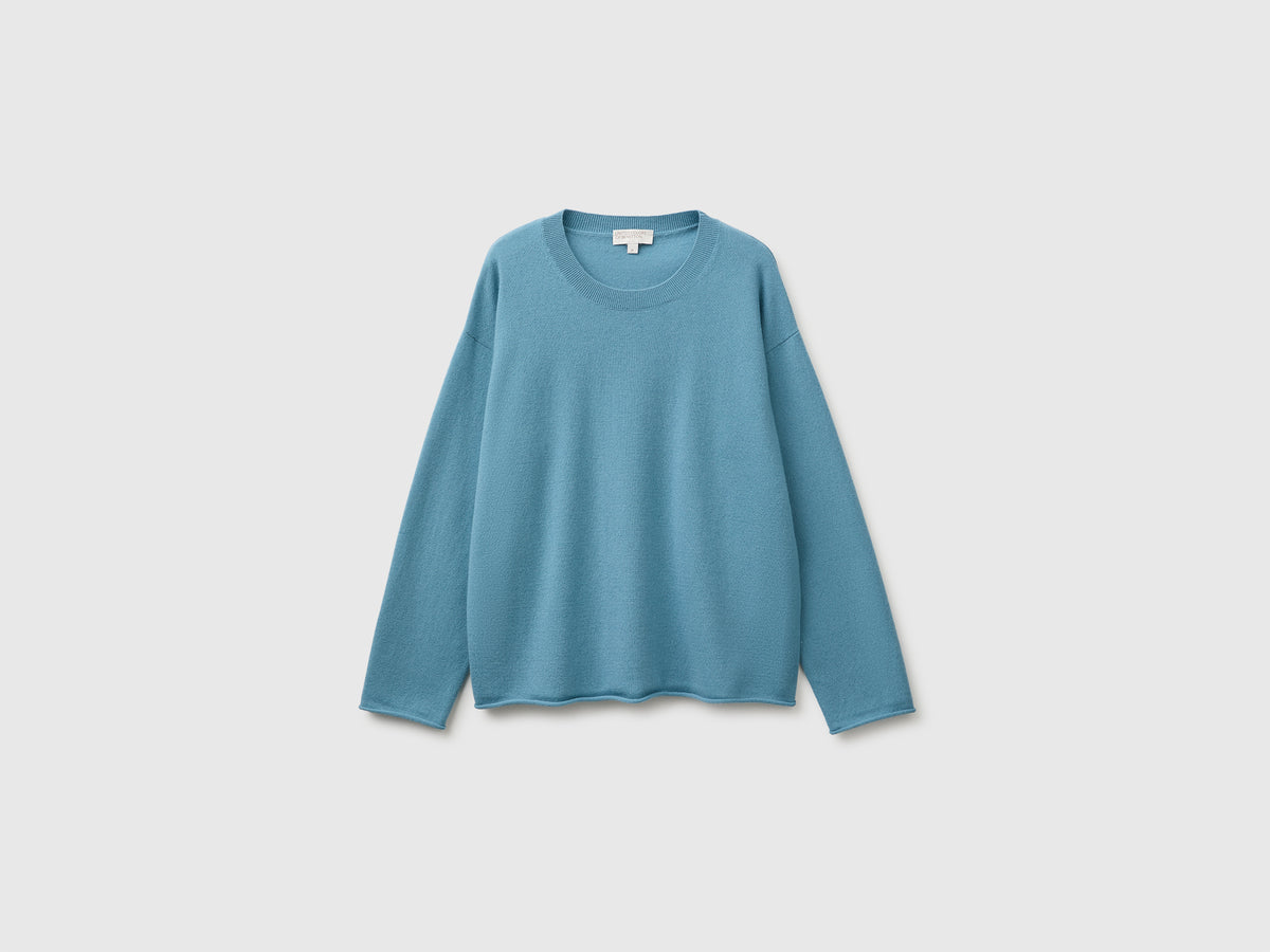 Camisola de gola redonda em mistura de lã e caxemira - ucb_image_FS