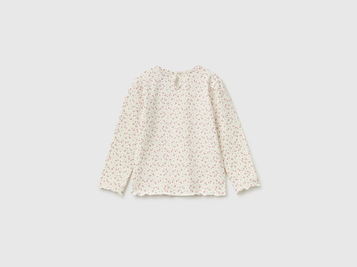 T-shirt às flores em algodão stretch - ucb_image_BS