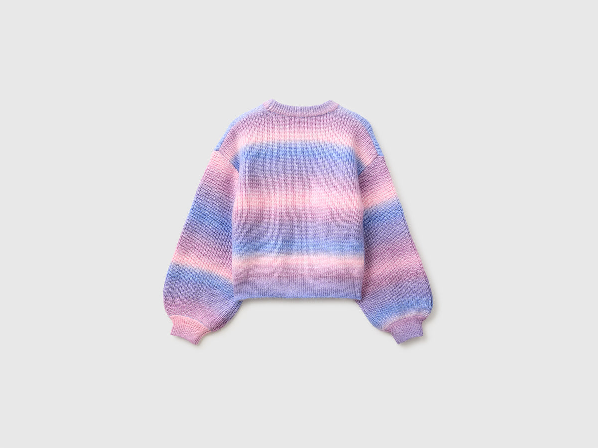 Camisola às riscas degradé em mistura de lã - ucb_image_BS