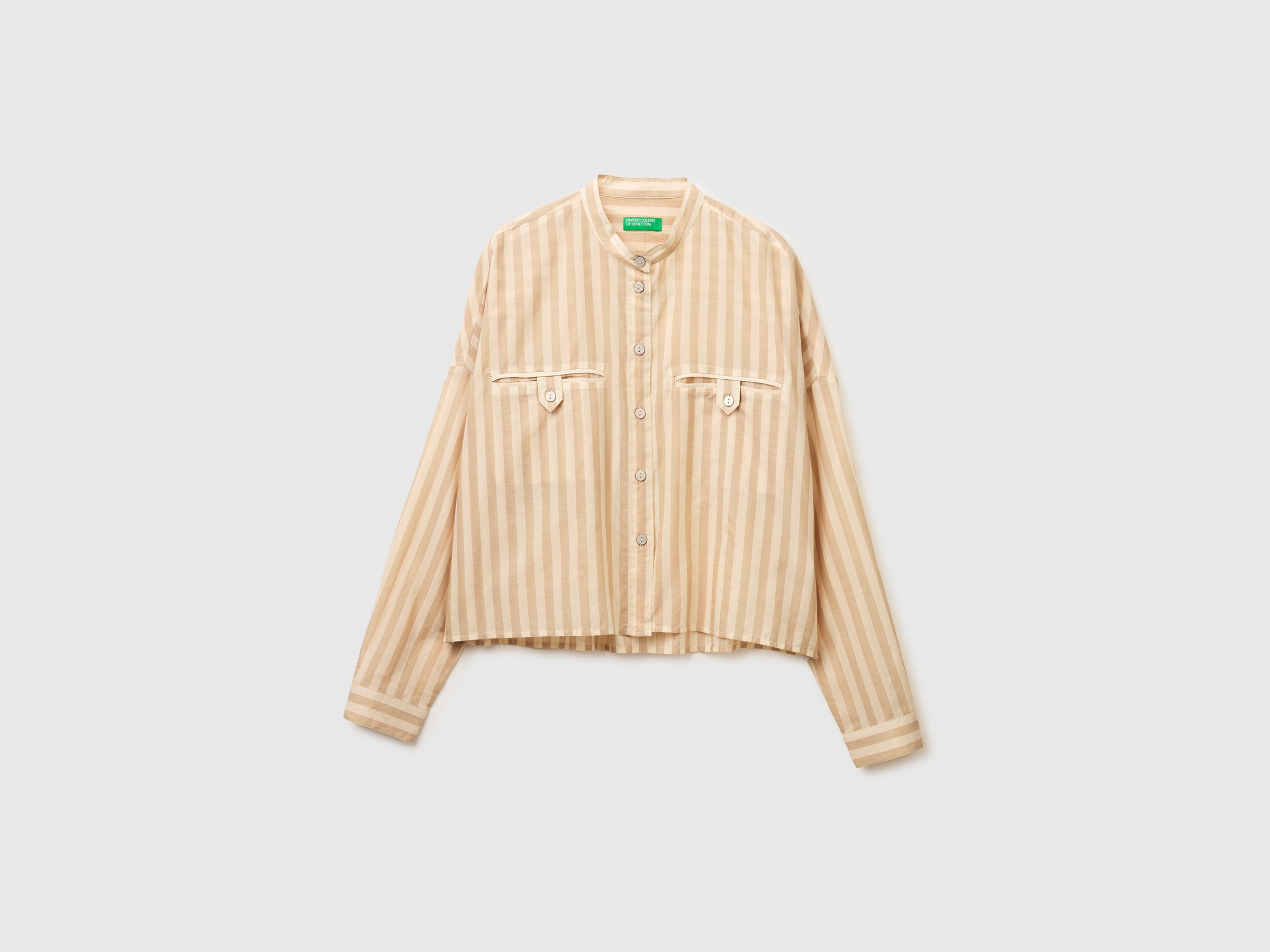 Striped shirt with mandarin collar - ucb_image_FS