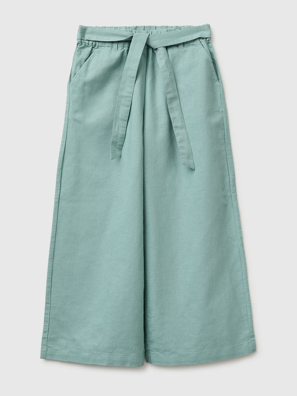 Linen blend trousers with sash - ucb_image_FS