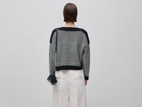 Camisola boxy fit príncipe de Gales - ucb_image_B