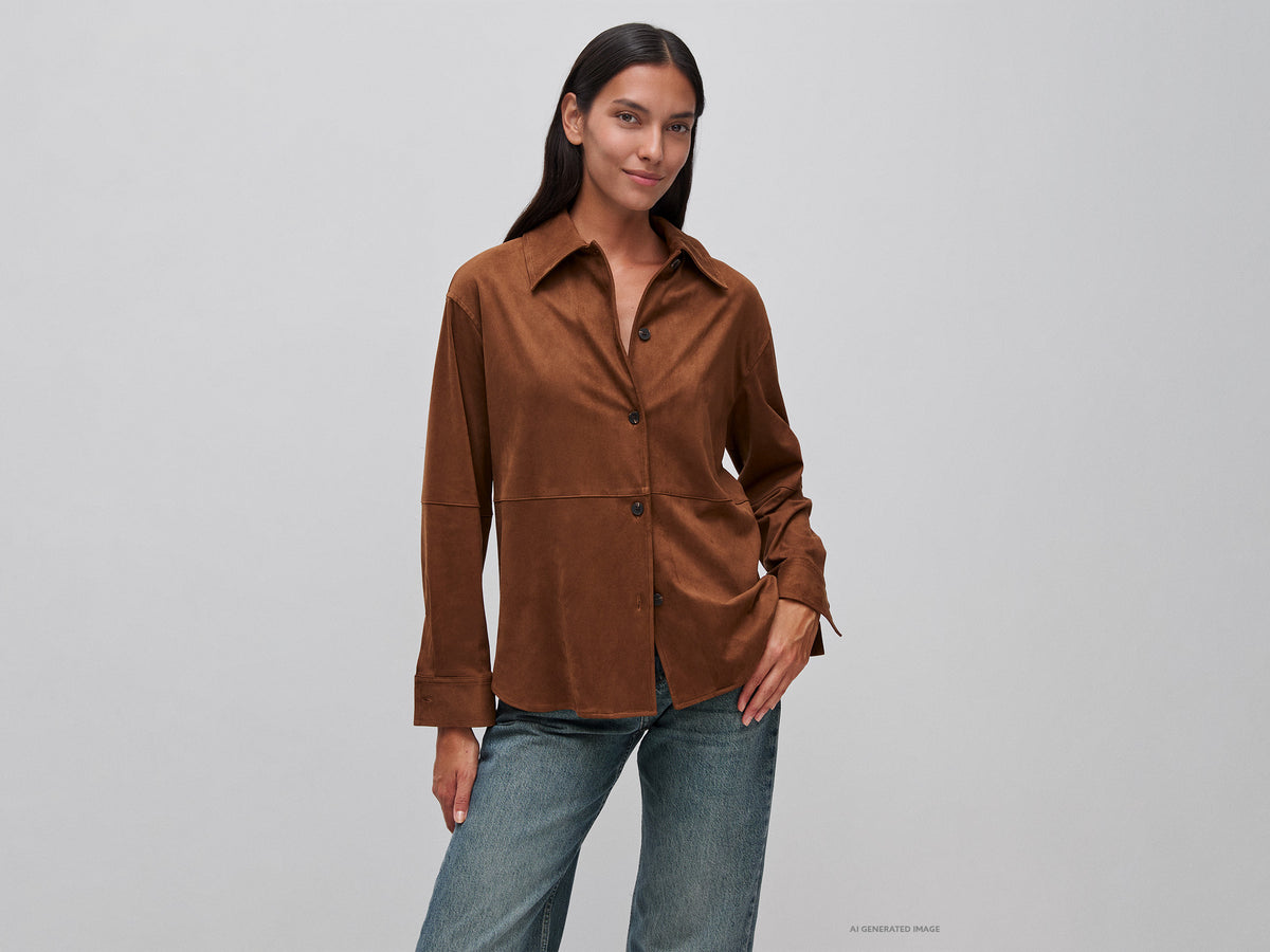 Casaco-Camisa efeito de camurça - ucb_image_F