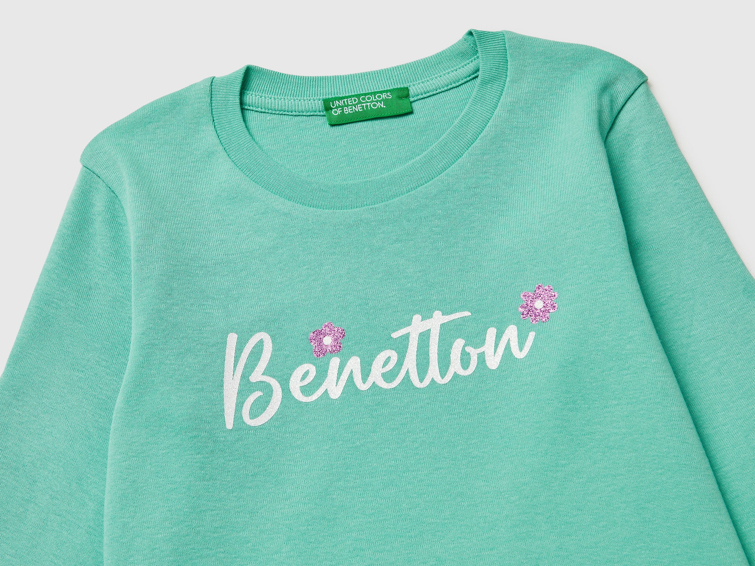 T-shirt in organic cotton with glittery logo - ucb_image_DS1