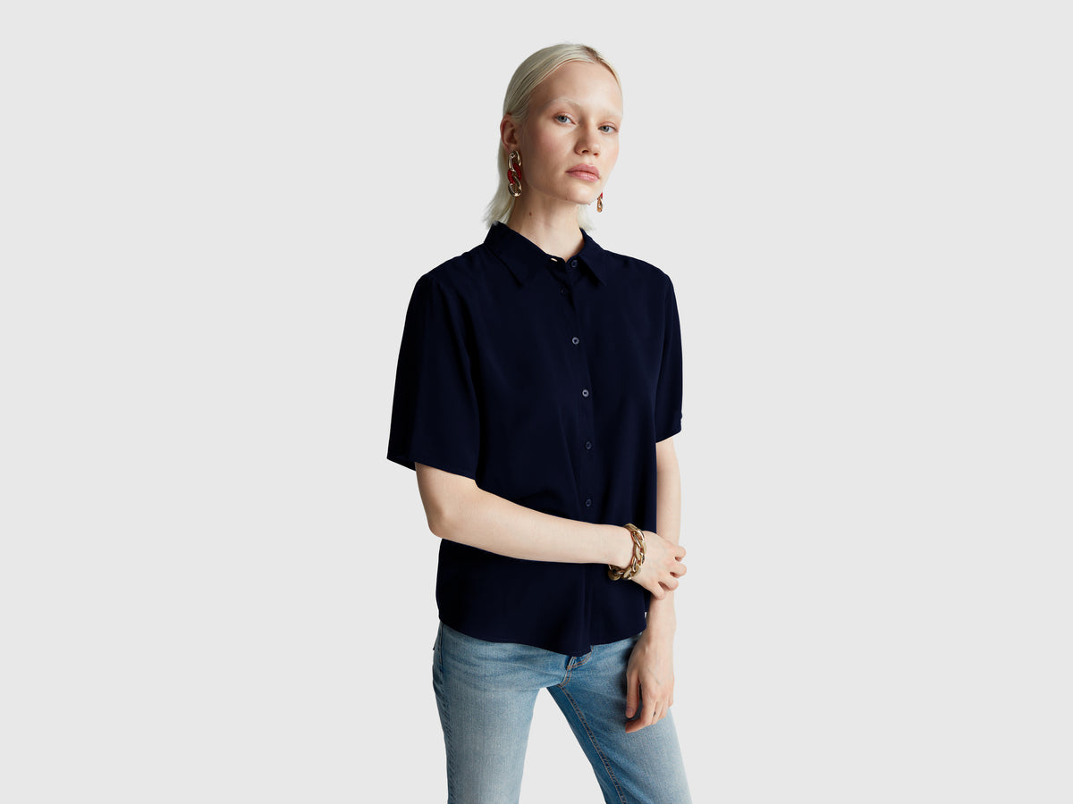 3/4 sleeve shirt in viscose - ucb_image_F