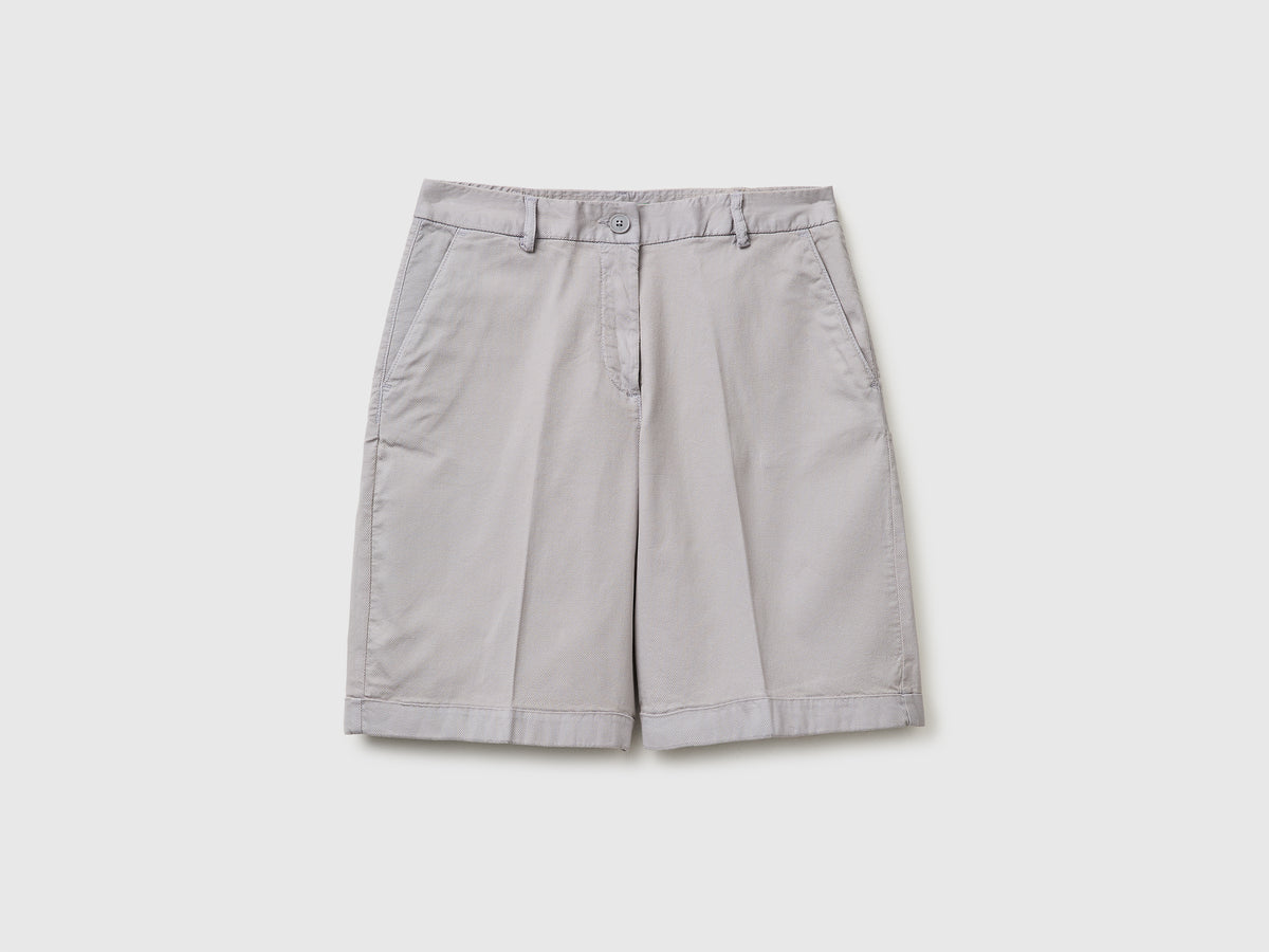 Regular fit Bermuda shorts with turn-ups - ucb_image_FS