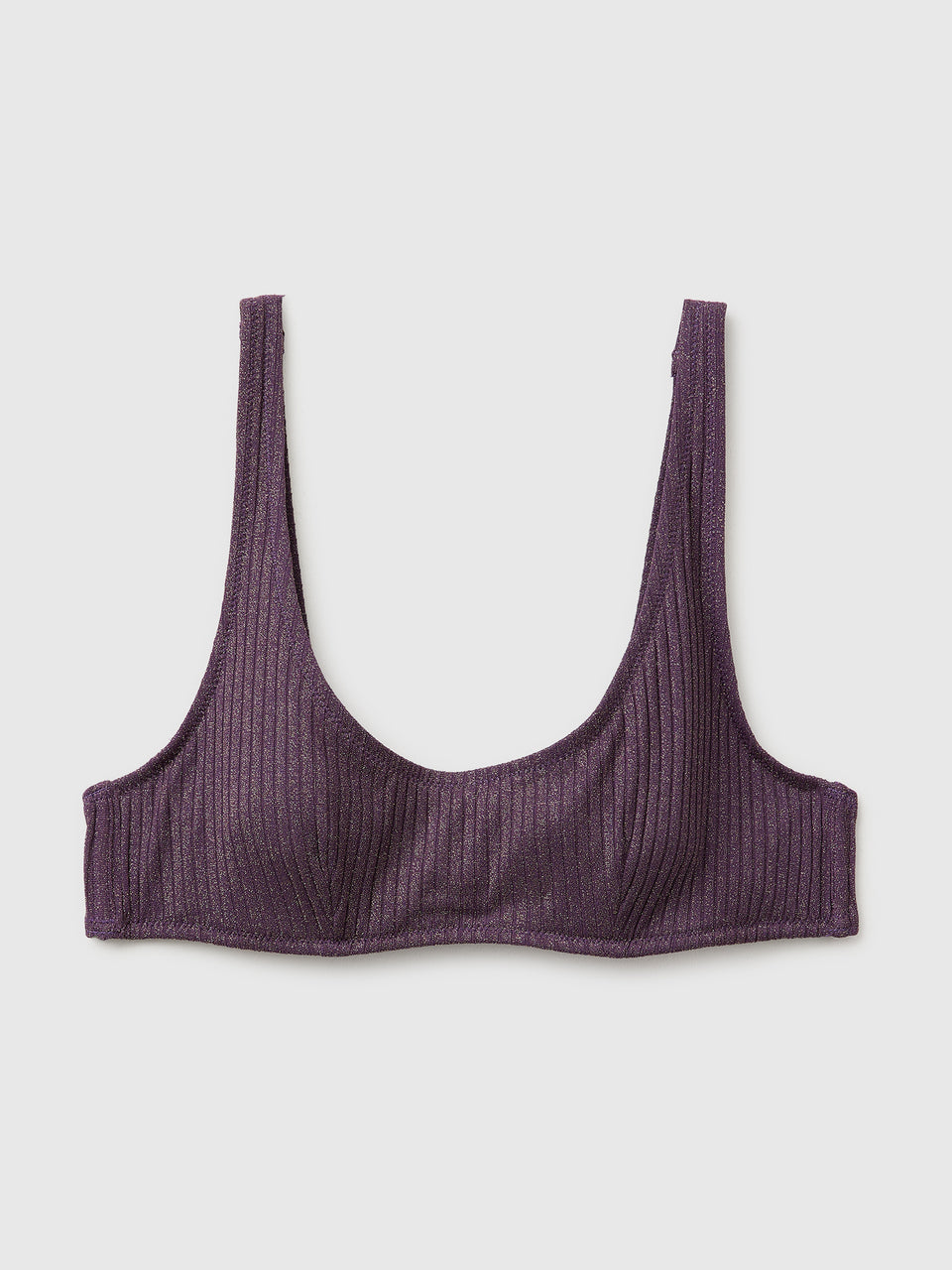 Ribbed beach bra with lurex - ucb_image_FS