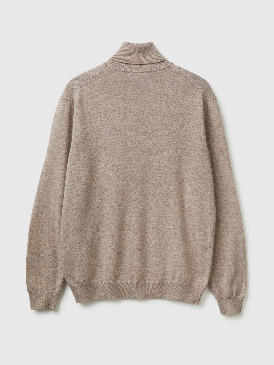Camisola de gola alta tortora em pura lã Merino - ucb_image_BS
