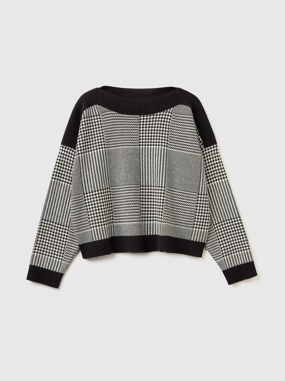 Camisola boxy fit príncipe de Gales - ucb_image_FS