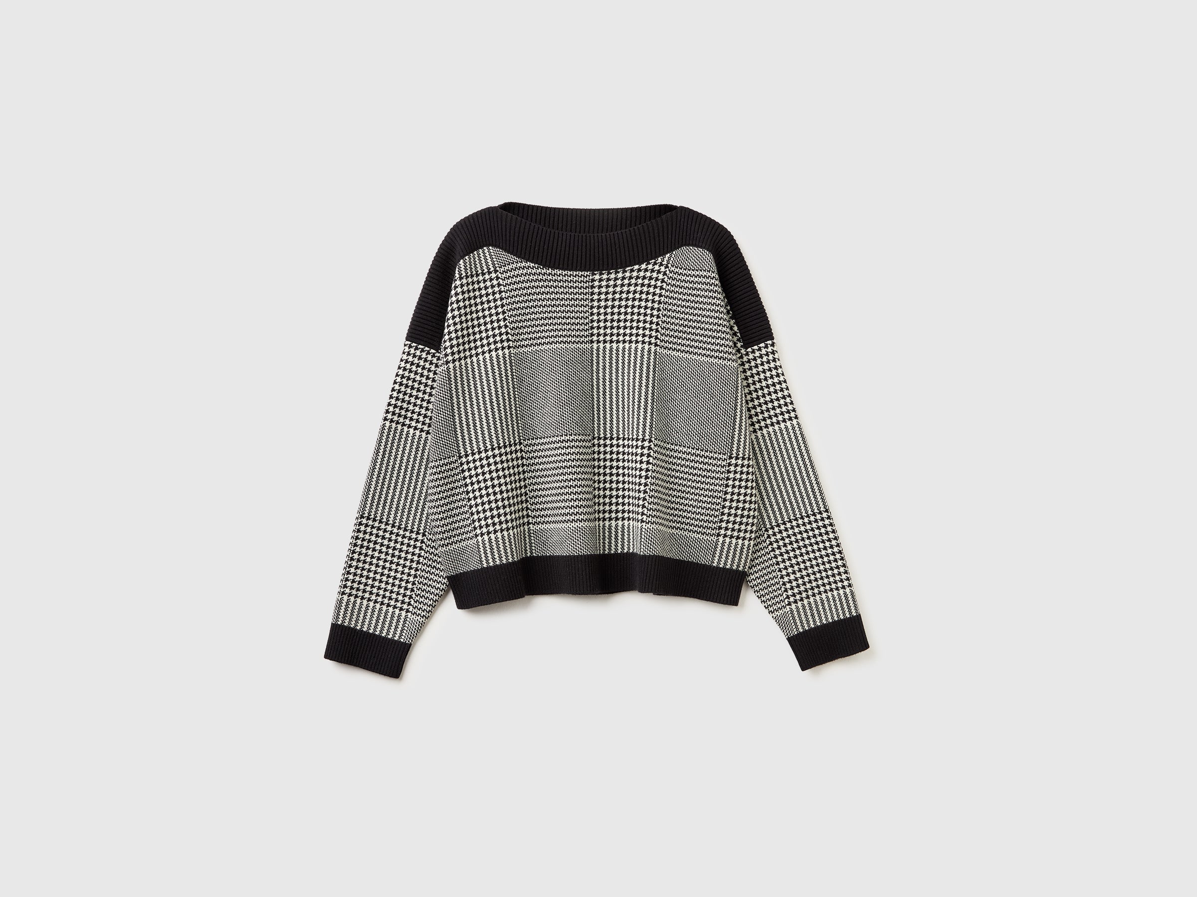Camisola boxy fit príncipe de Gales - ucb_image_FS
