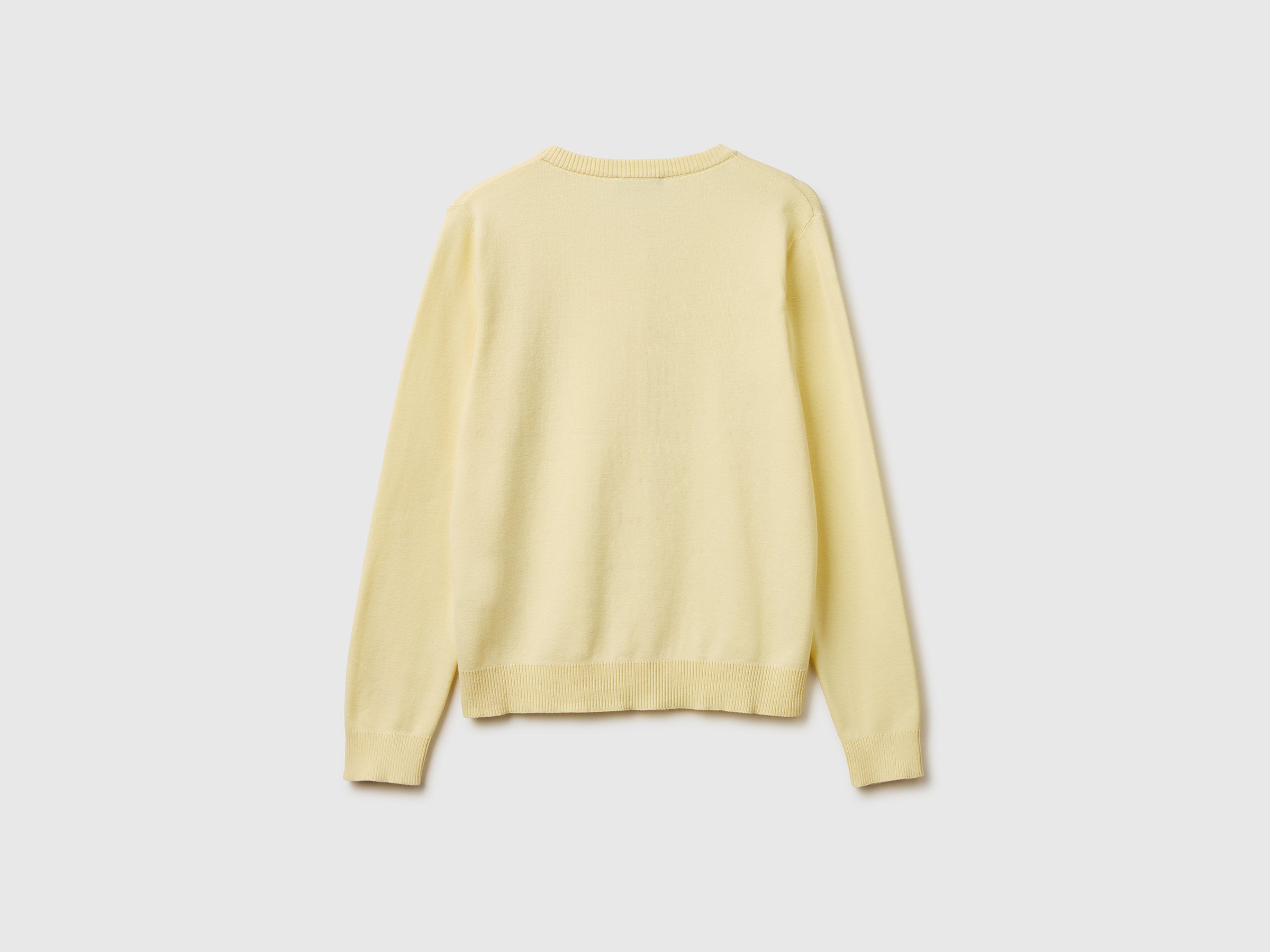 Light yellow cardigan in cotton tricot - ucb_image_BS