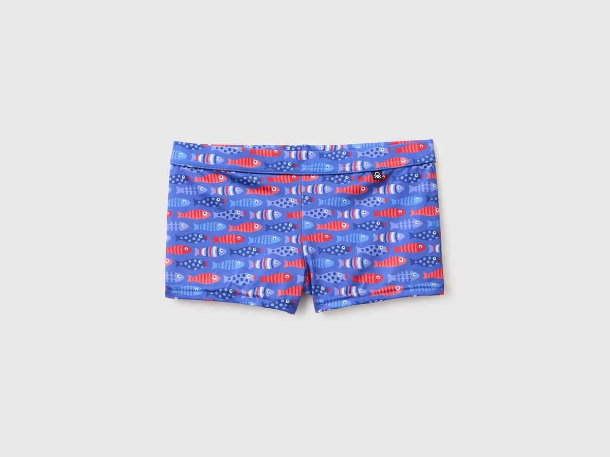 Swim boxer shorts with fish print - ucb_image_FS