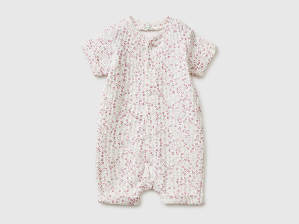 Ribbed printed short playsuit - ucb_image_FS