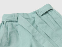 Linen blend shorts with sash - ucb_image_DS1