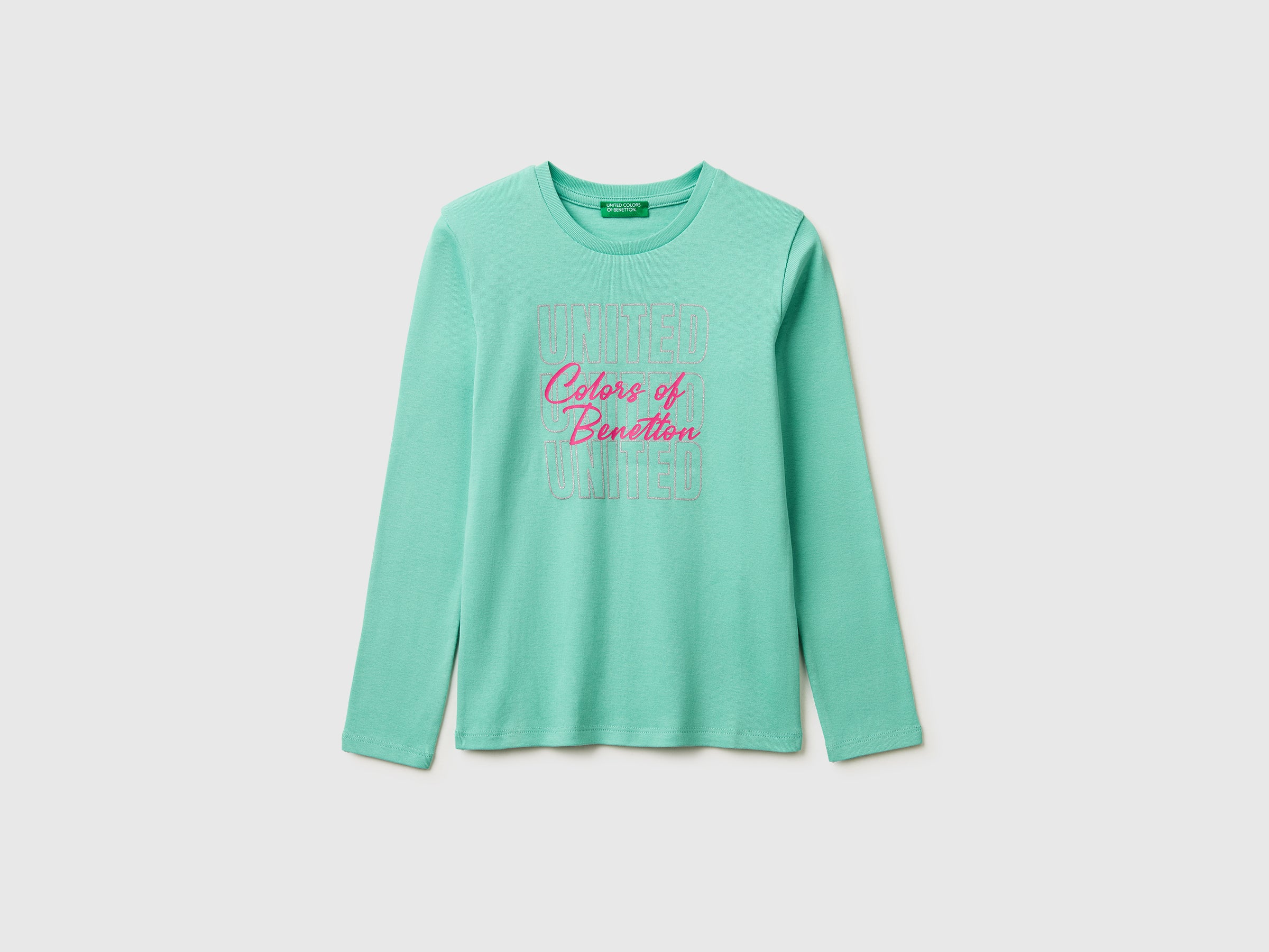 T-shirt com logótipo glitter em algodão orgânico - ucb_image_FS