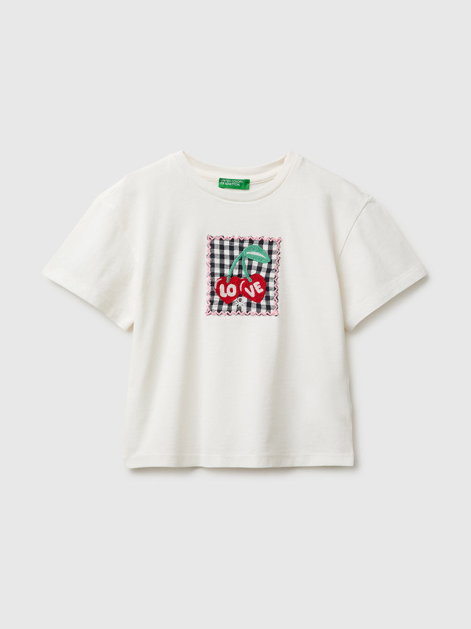 T-shirt with gingham patch - ucb_image_FS