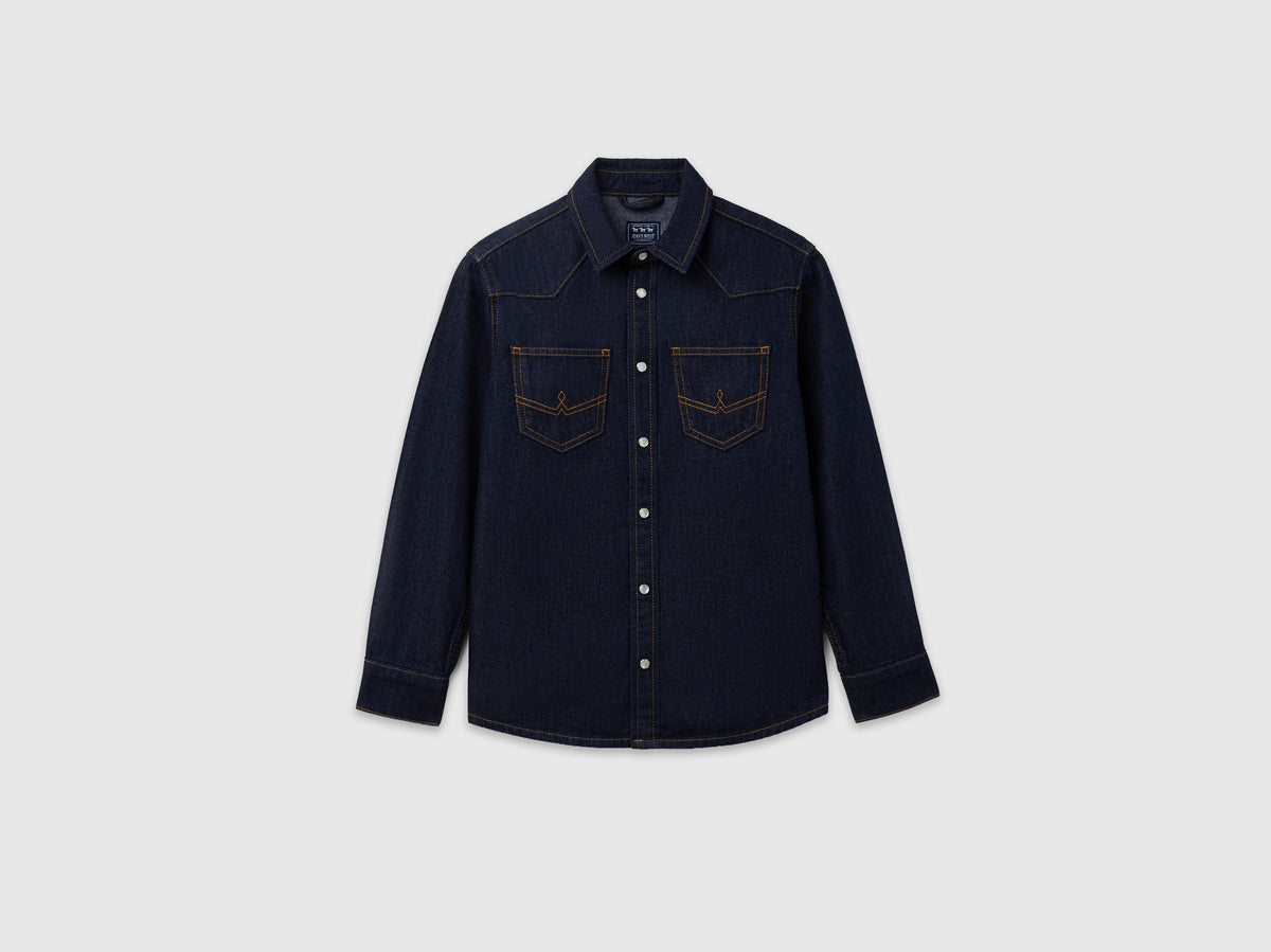 Camisa western de jeans escuro - ucb_image_FS