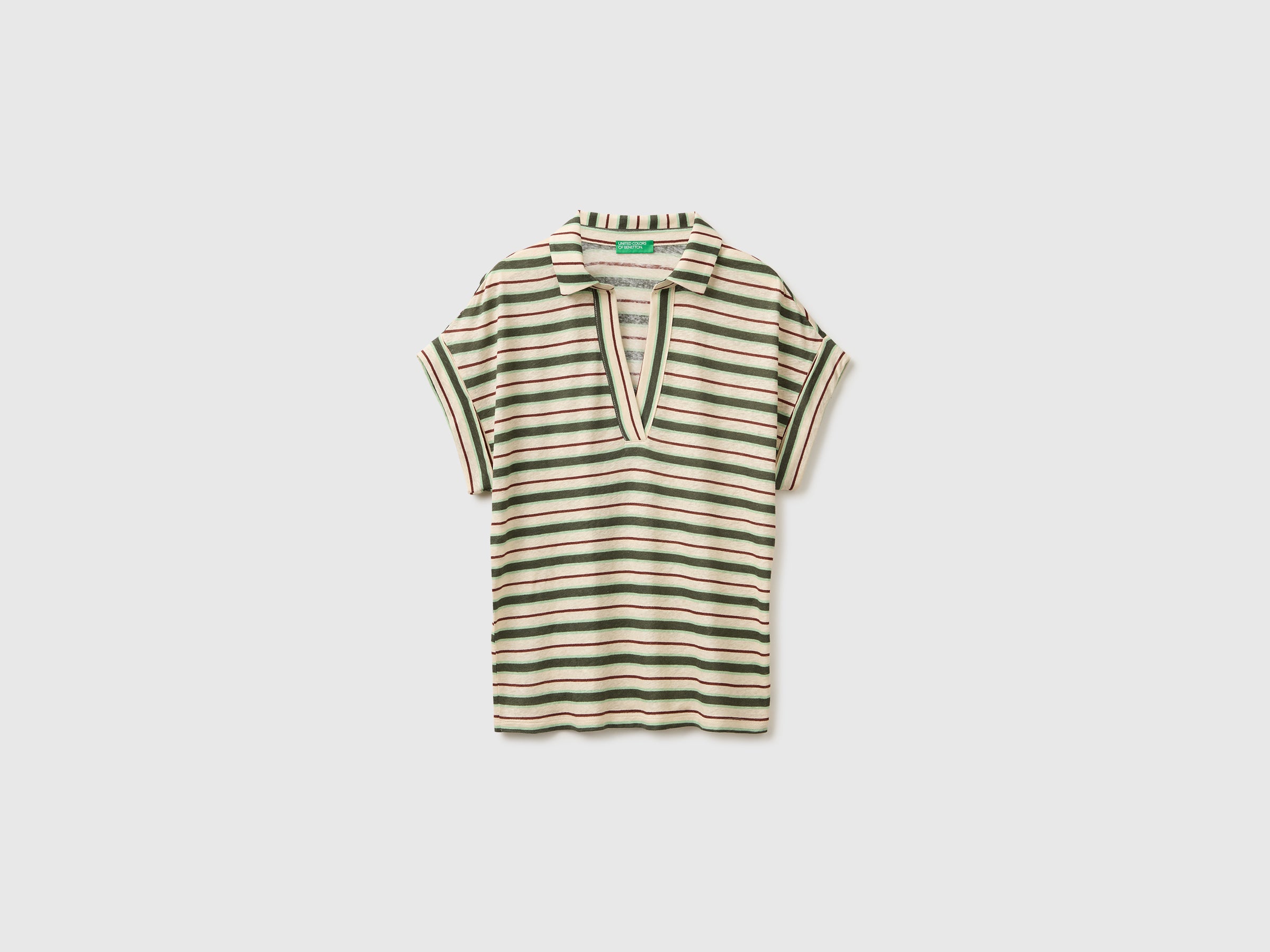 Striped polo-neck T-shirt - ucb_image_FS