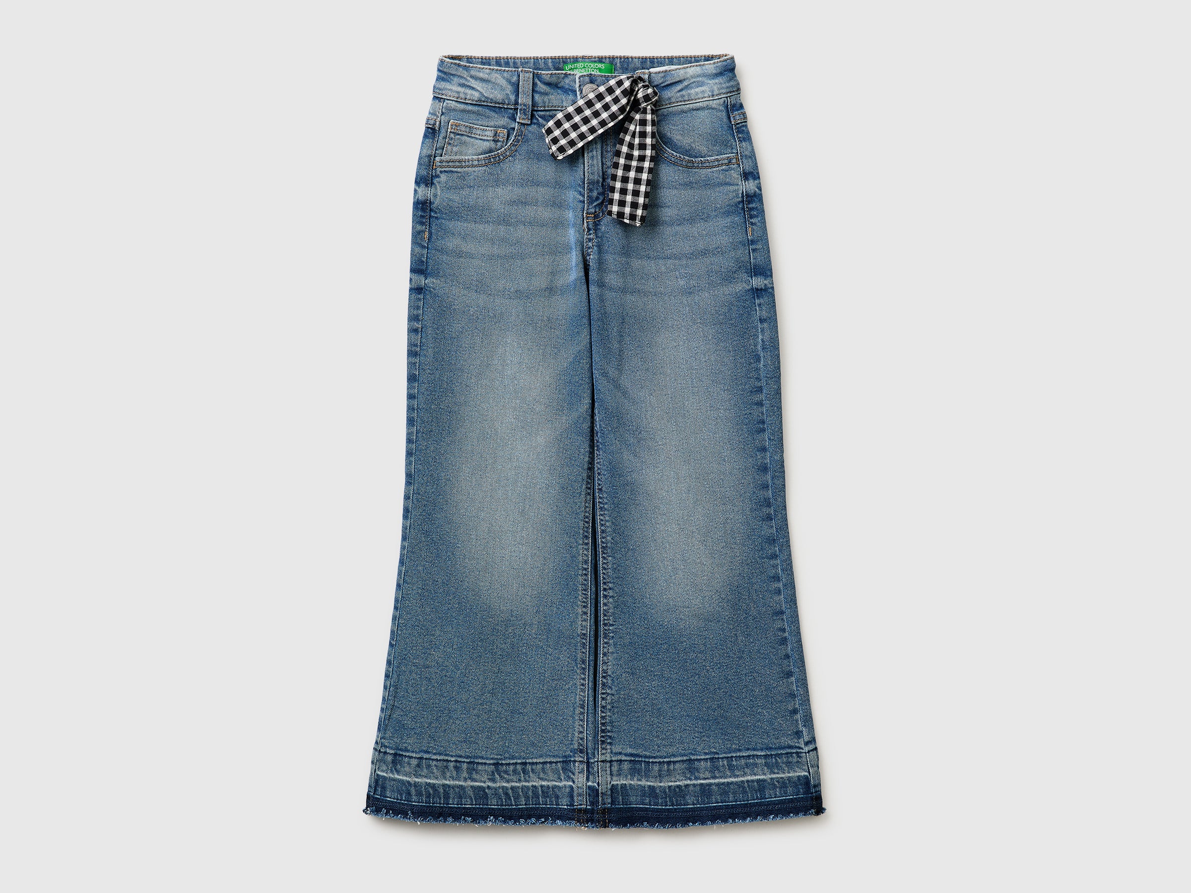 Flare fit jeans with gingham scarf - ucb_image_FS