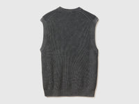 Stone washed regular fit vest - ucb_image_BS