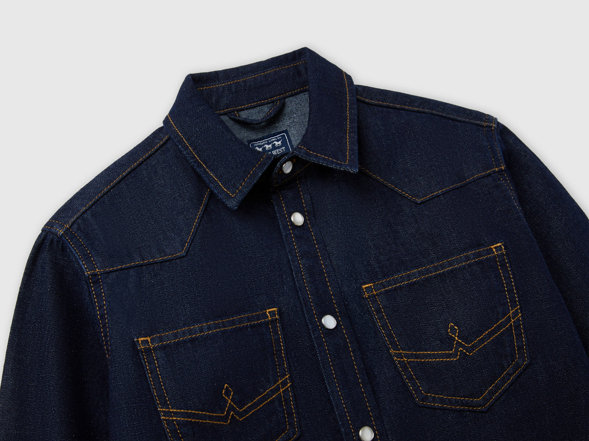 Camisa western de jeans escuro - ucb_image_DS1