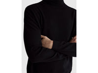 Camisola de gola alta preta em pura lã Merino - ucb_image_FY