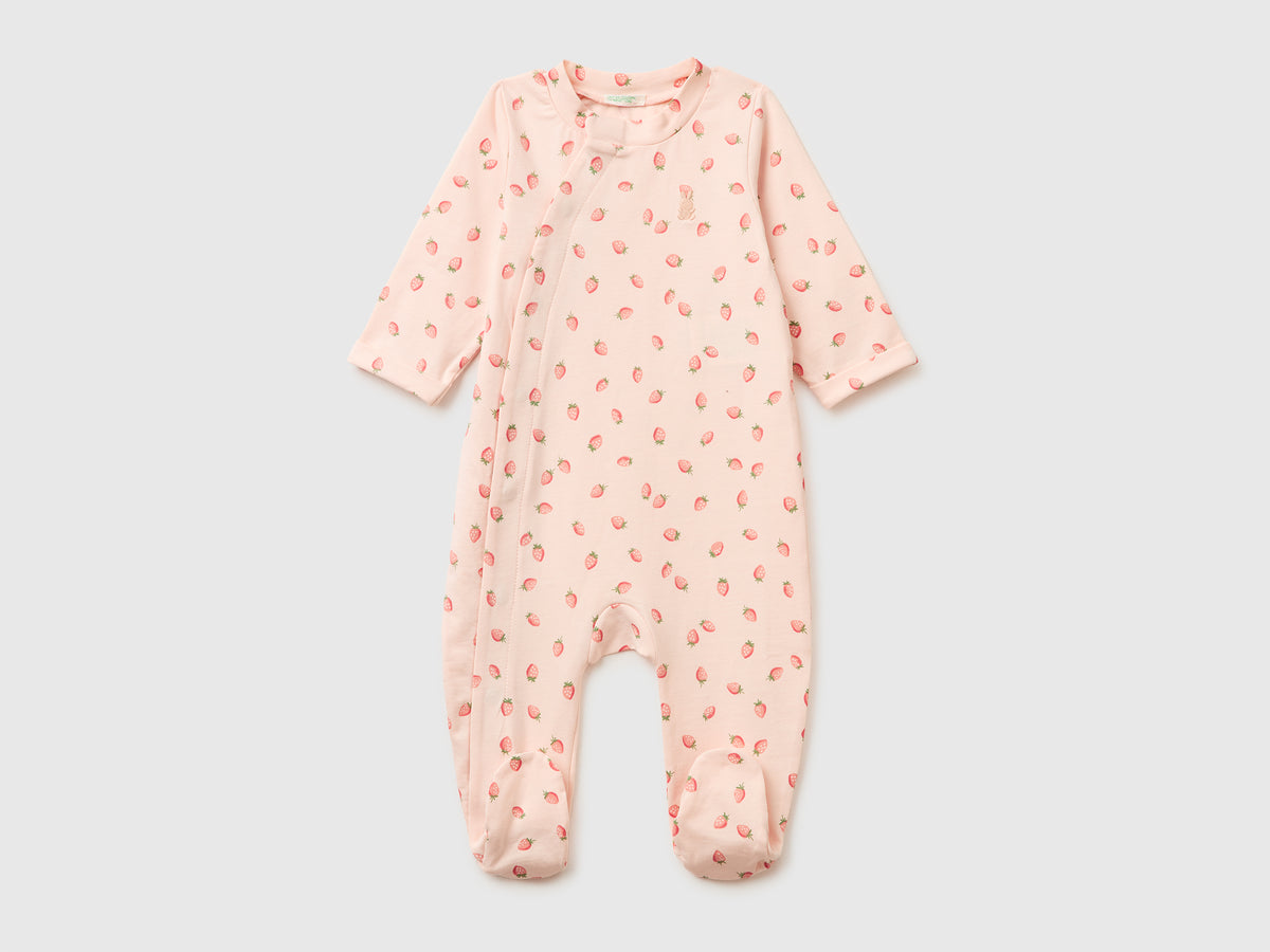 Patterned onesie in stretch organic cotton - ucb_image_FS