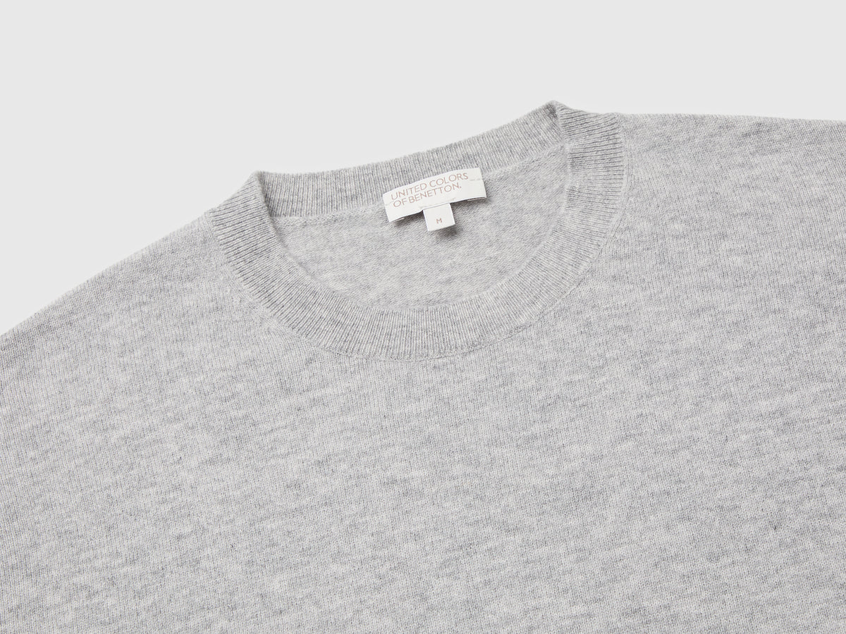 Camisola de gola redonda em mistura de lã e caxemira - ucb_image_DS1