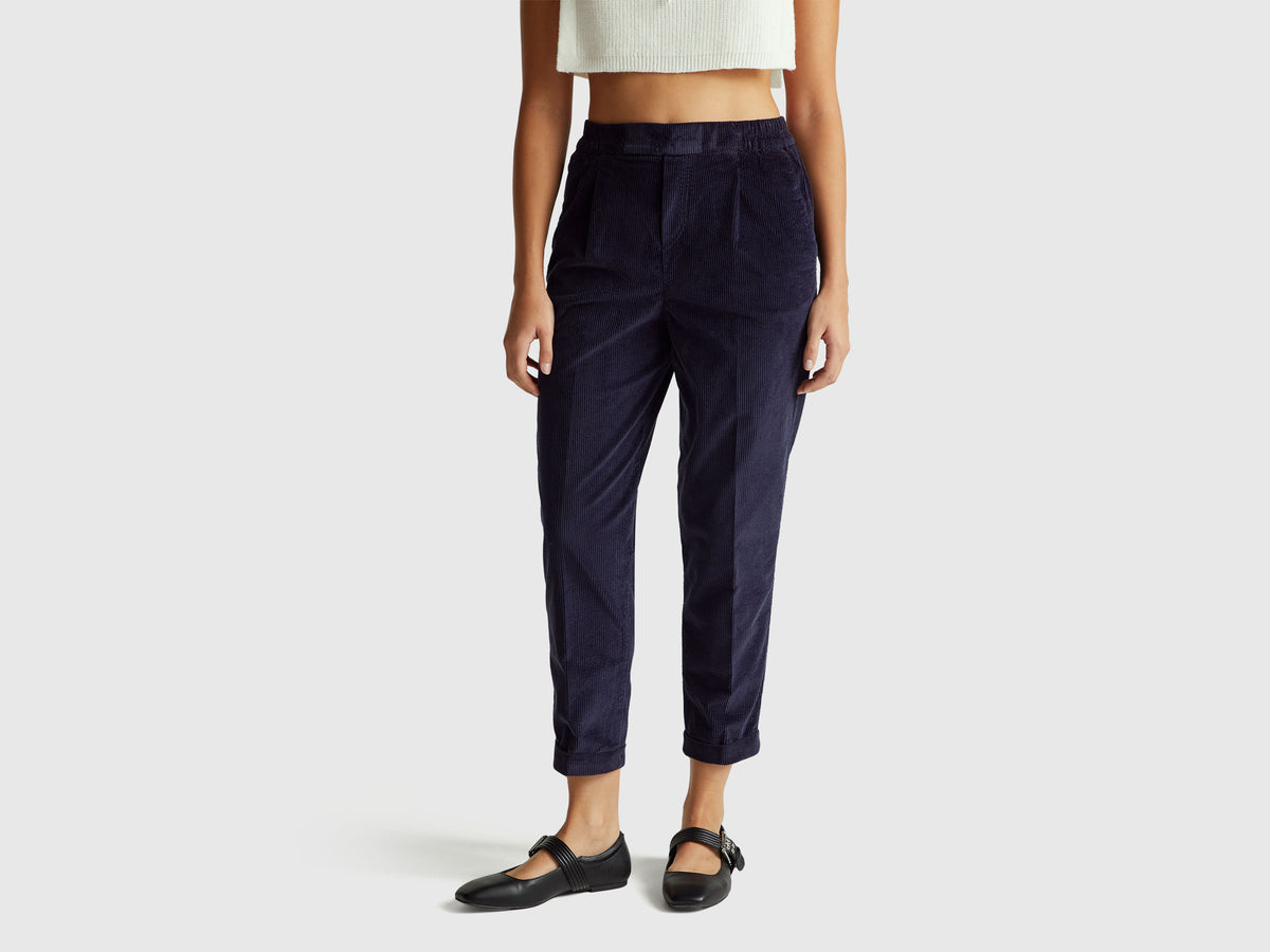 Chinos em veludo com cintura elástica - ucb_image_F