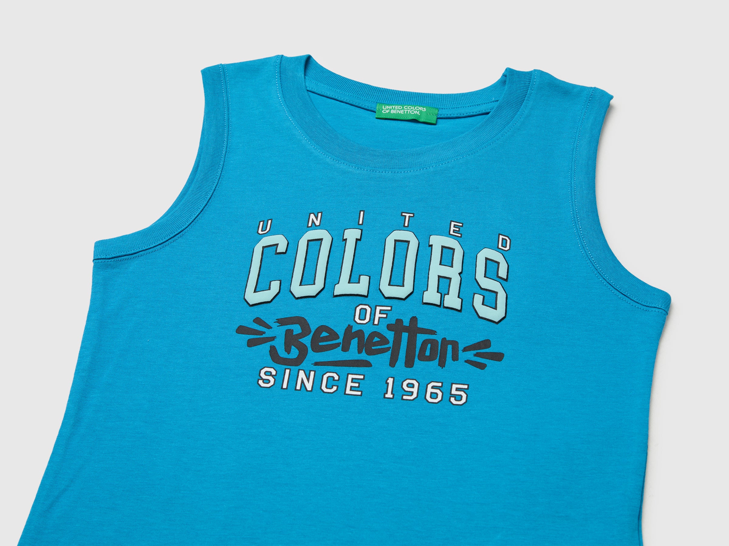 Organic cotton tank top with logo print - ucb_image_DS1
