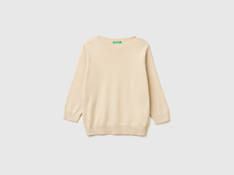 Beige sweater with boat neck - ucb_image_FS