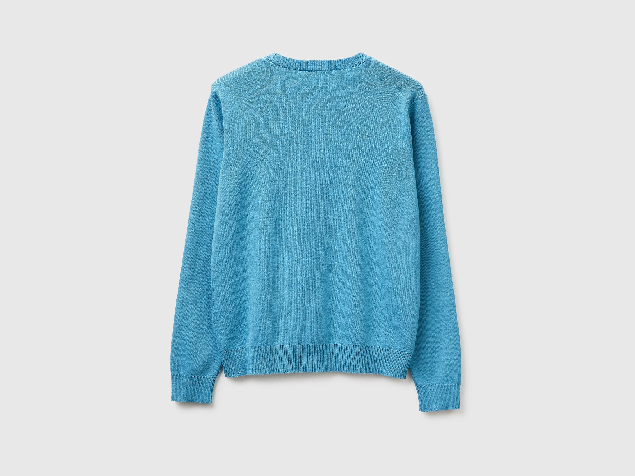 Powder blue cardigan in cotton tricot - ucb_image_BS