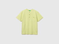 T-shirt carcela de botões em mistura de linho - ucb_image_FS