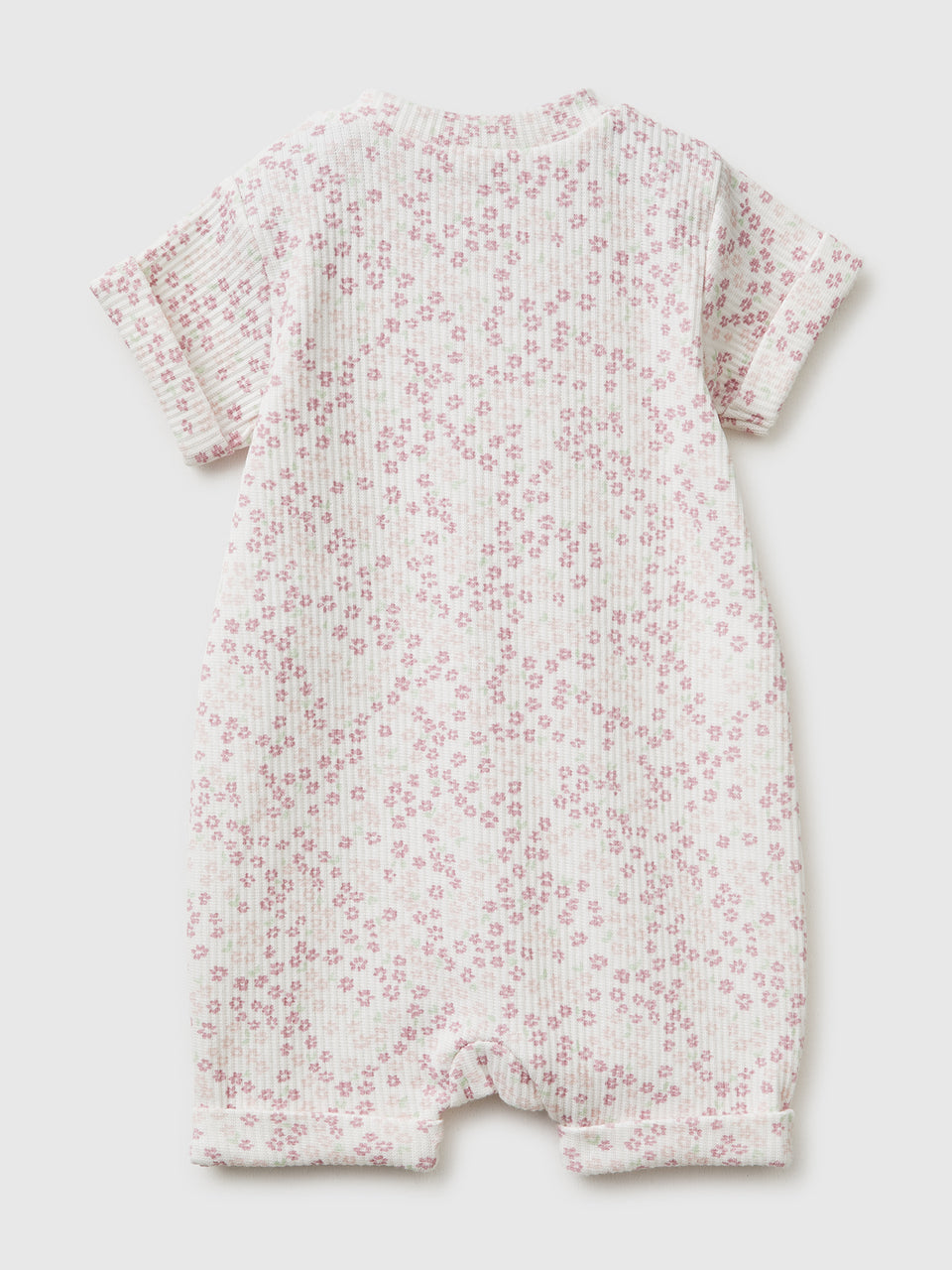 Ribbed printed short playsuit - ucb_image_BS