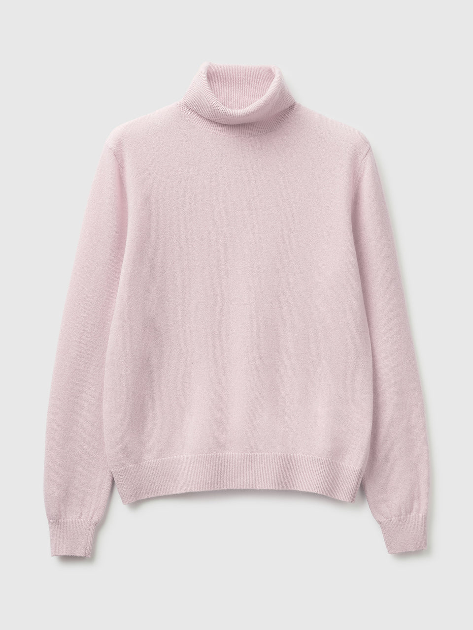 Camisola de gola alta lilás claro em pura lã Merino - ucb_image_FS