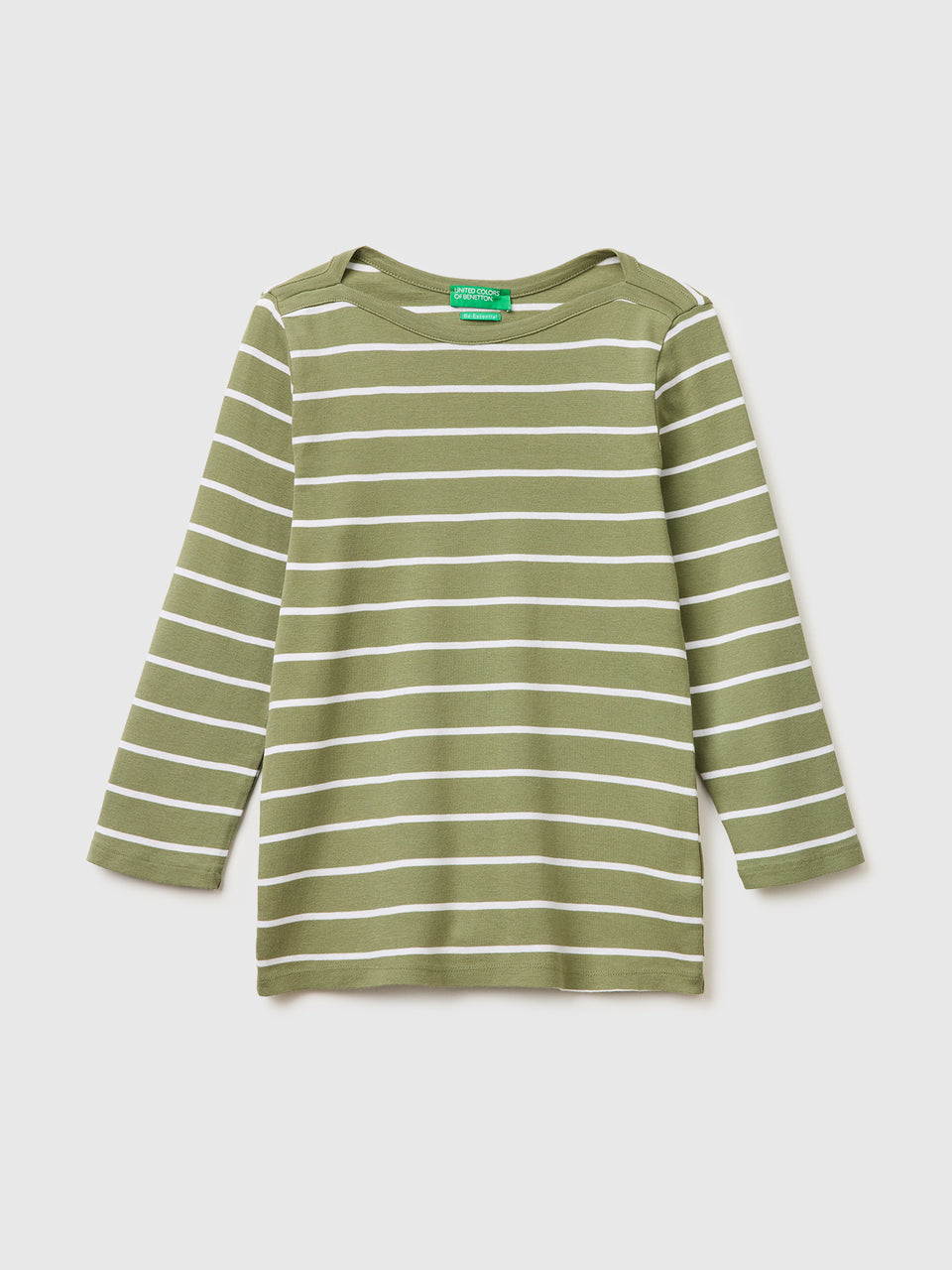 T-shirt às riscas com decote à barco - ucb_image_FS