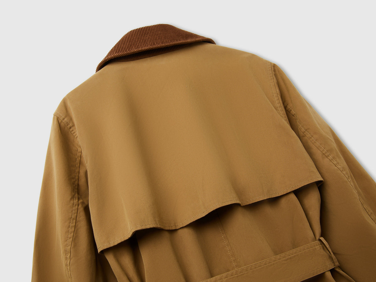 Trench coat com detalhes em veludo canelado - ucb_image_DS1