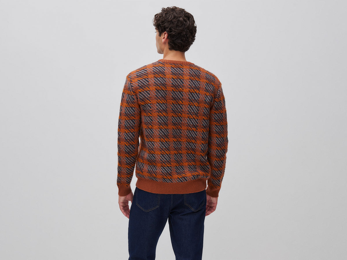 Camisola tartan em mistura de algodão e lã - ucb_image_B