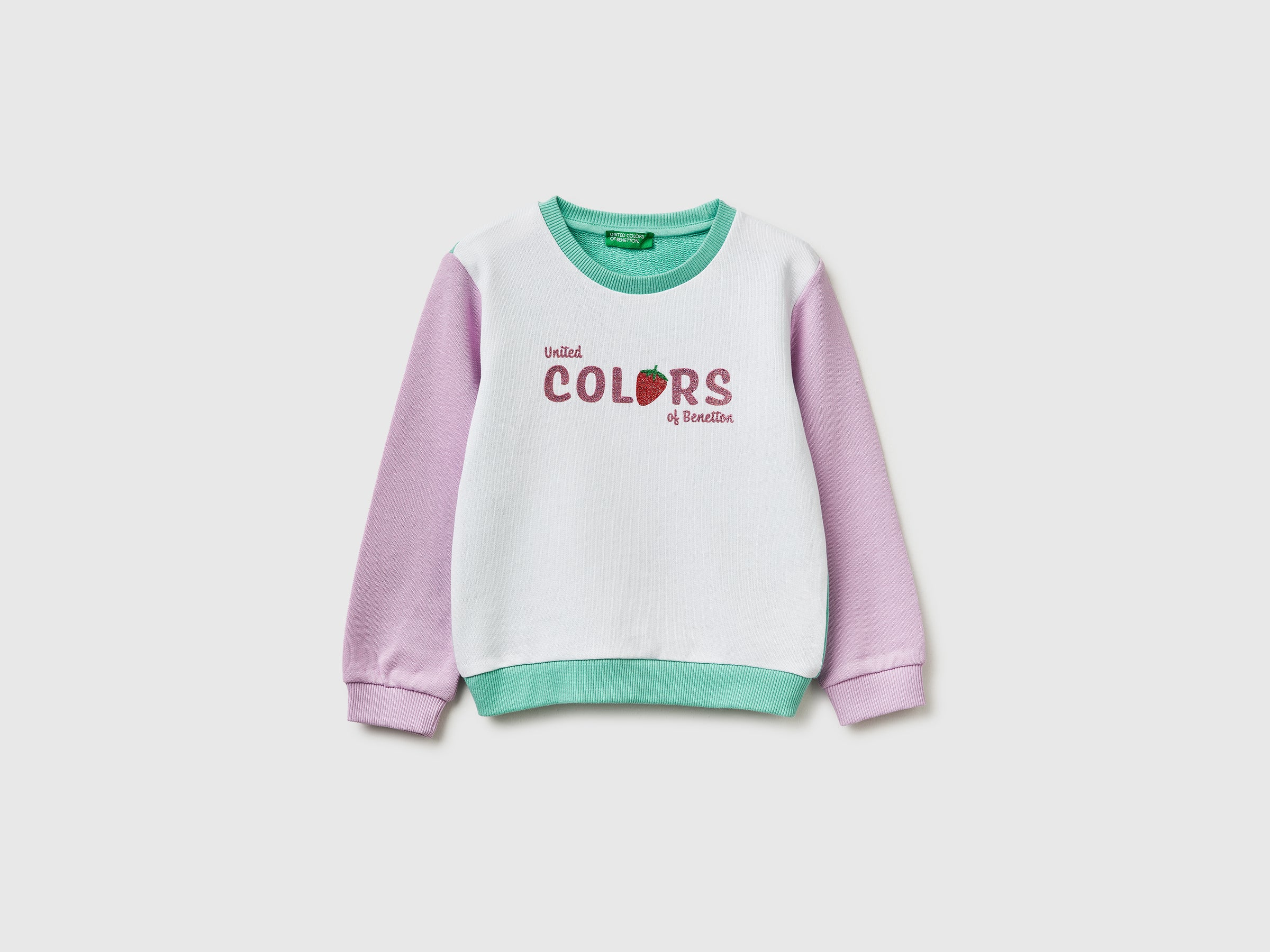 Sweatshirt with glitter logo print - ucb_image_FS