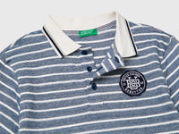 Striped polo shirt with patch - ucb_image_DS1