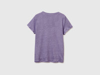T-shirt de gola redonda em linho puro - ucb_image_BS