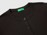 Brown cardigan in tricot cotton - ucb_image_DS1